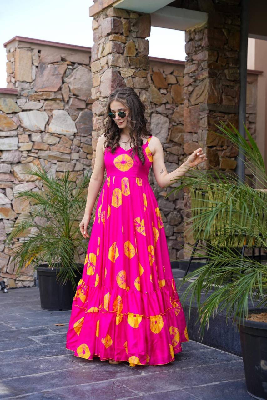 Pink Shibori Maxi