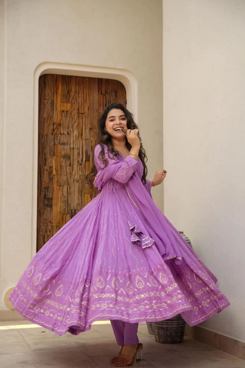 Hemshree Purple Suit Set