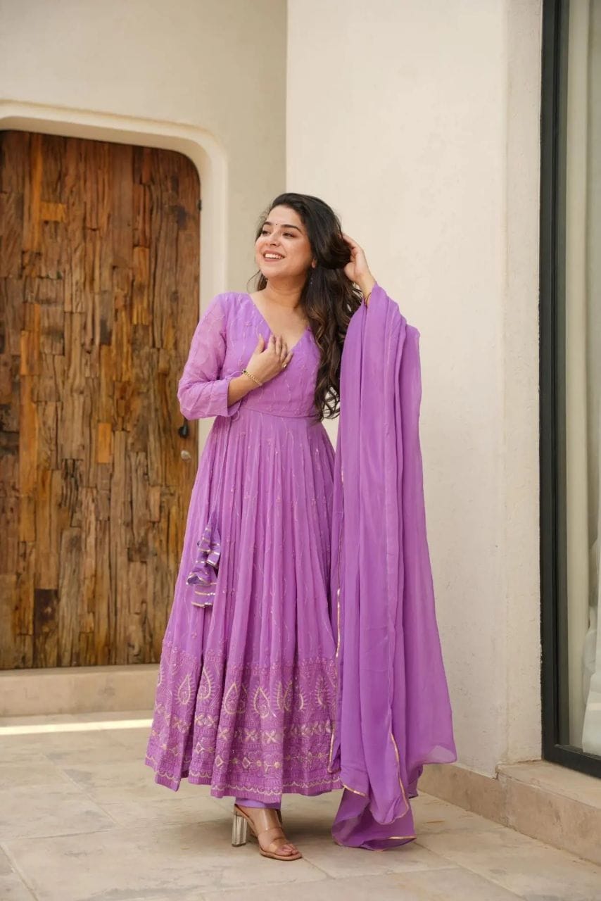 Hemshree Purple Suit Set