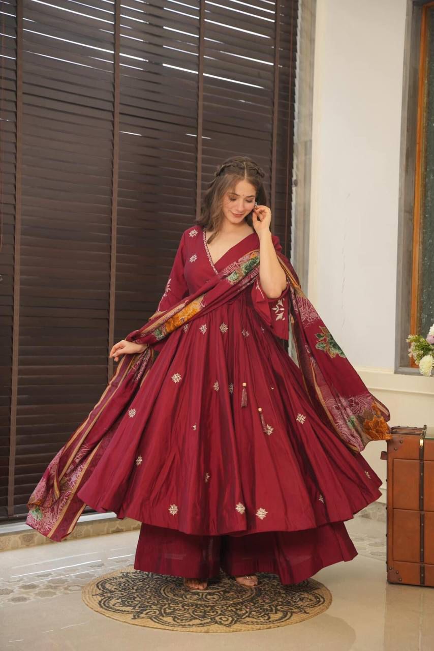 Parinita Maroon Anarkali