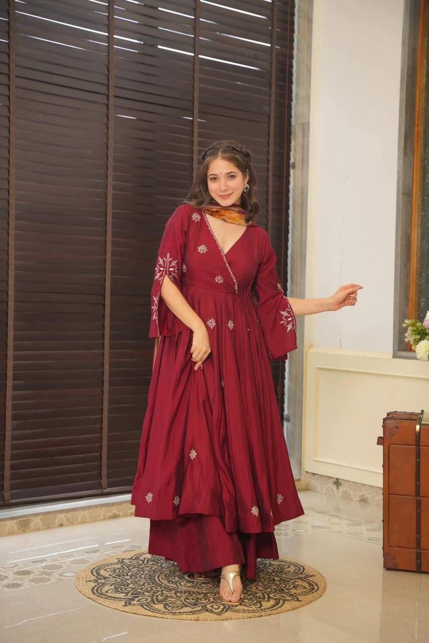 Parinita Maroon Anarkali